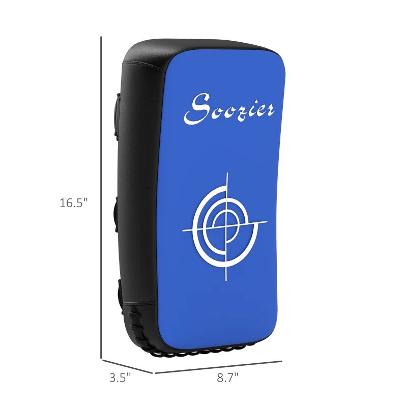 Soozier 16.5 in Muay Thai Kick Shield Punching Pad, Kick Shield for Martial Arts, Karate, Kickboxing, MMA x 1 Unit, Blue