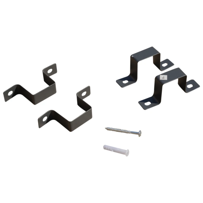 Outsunny 10'x10' Outdoor Pergola, Steel Gazebo Canopy, Portable Sun Shelter Door Porch Cover, Grey