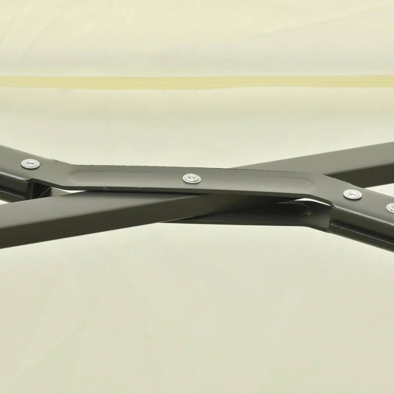 Outsunny Outdoor Patio Umbrella Offset Cantilever Umbrella with Twin Canopy Sunshade Umbrella with Lift Beige