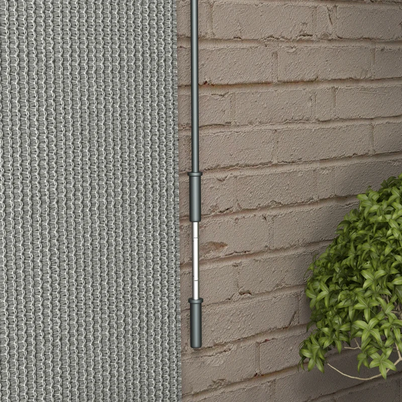 Outsunny 6' x 6' Patio Door Blinds, Outdoor Roller Shades, Cordless Roll Up Shade for Porch Gazebo, Dark Grey