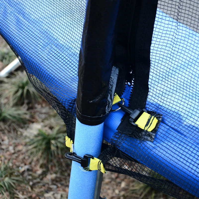 Soozier 12FT Trampoline Net Enclosure Trampolining Bounce Safety Accessories w/ 8 Poles Net Enclosure Only, Black