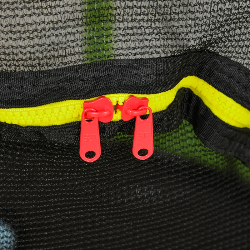 Outsunny 55" Kids Trampoline with Enclosure Net for Indoor/Outdoor, Trampoline for Boys and Girls Age 3-6 Years, Green