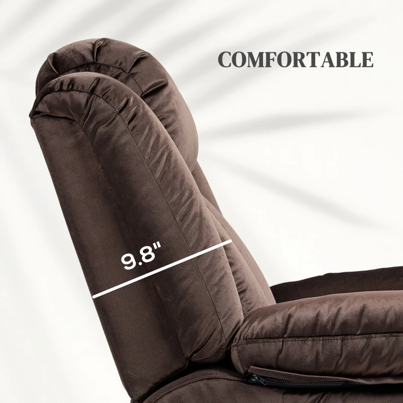 HOMCOM Power Lift Recliner Chair for Elderly, Electric Lift Chair with Massage and Heat, Remote Control, Brown
