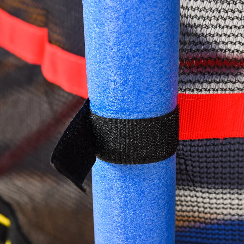 Outsunny 55" Kids Trampoline with Enclosure Net for Indoor/Outdoor, Trampoline for Boys and Girls Age 3-6 Years, Multi-Coloured