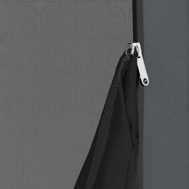 Outsunny 11 x 11ft Pop Up Screen Tent, UPF50+ Portable Camping Gazebo Screen House with Carry Bag, Dark Gray
