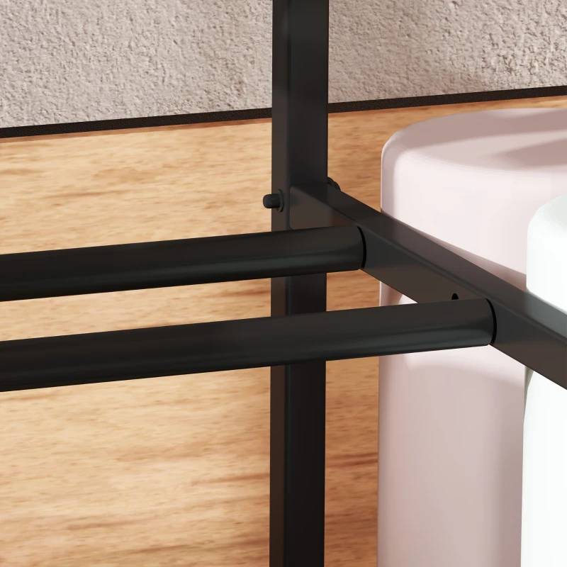 Soozier Garage Sports Equipment Organizer, Rolling Home Gym Storage Rack with Wheels, Dumbbell Rack and Ball Storage Holder