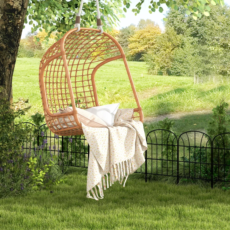 Outsunny 8 Pack Garden Fencing for Yard, Decorative Fence Panels as Animal Barrier and Flower Edging, Grids