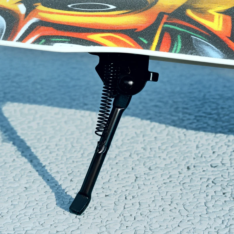 Qaba Kick Scooter for Kids Ages 6-12 with Adjustable Height, Rear-Fender Brake, 200mm Big Wheel, Foldable Design, White