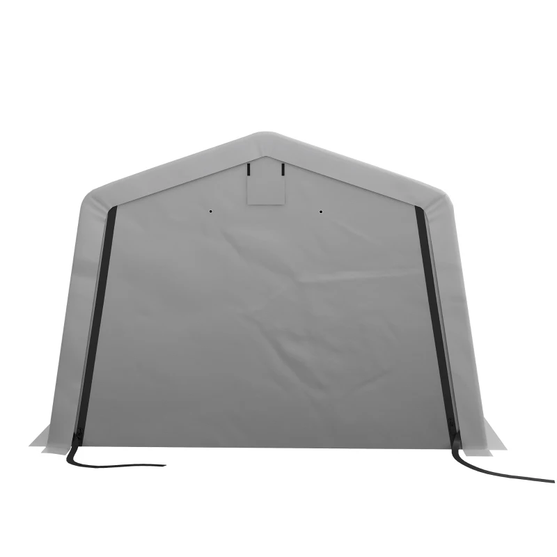 Outsunny 11' x 20' Portable Garage, Heavy Duty Carport Canopy with Ventilation Windows and Large Roll-up Door, Grey