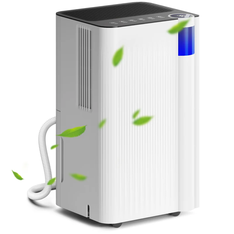 HOMCOM 25pints/Day Dehumidifier with Continuous Drainage, Timer, Dehumidifier for Condensation, Mould, Laundry Drying