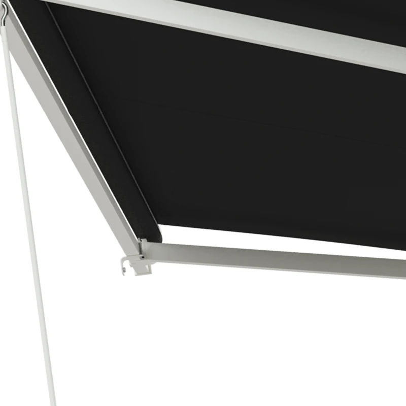 Outsunny 10' x 8' Electric Retractable Awning, UV Protection Sun Shade Shelter w/ Remote Controller for Deck Balcony Yard, Black
