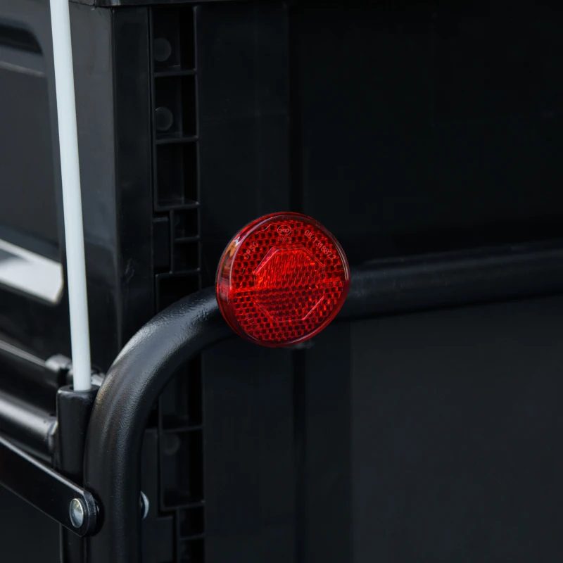 Aosom Trailer for Bike, Bicycle Cargo Trailer with Removable Storage Box, Galvanized Bottom
