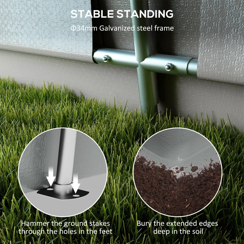 Outsunny 11' x 20' Portable Garage, Heavy Duty Carport Canopy with Ventilation Windows and Large Roll-up Door, Grey