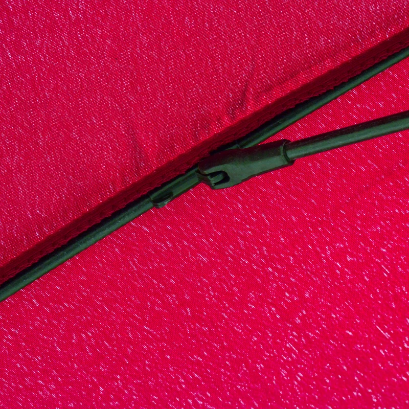 Outsunny 8ft Shanghai Garden Parasol Umbrella with Crank & Tilt, Adjustable Outdoor Sun Shade, Wine Red