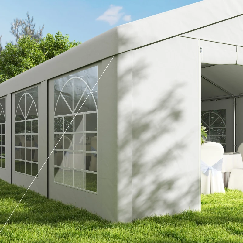Outsunny 20' x 40' Party Tent, Outdoor Canopy Tent with 12 Removable Window Sidewalls for Parties, Wedding, Events, BBQ