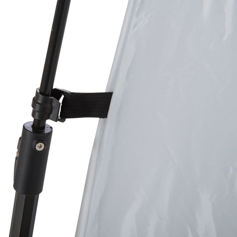 Outsunny Outdoor Portable Pop Up Shower Tent Changing Tent Privacy Enclosure with 2 Rooms, Shower Bag, Floor for Camping, Black