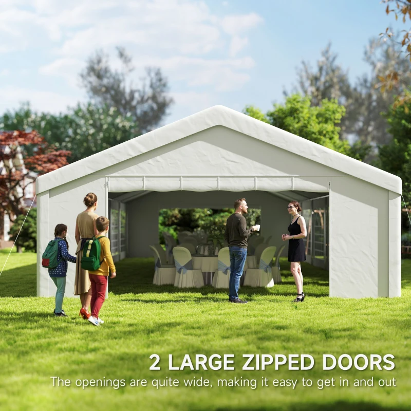 Outsunny 20' x 40' Party Tent, Outdoor Canopy Tent with 12 Removable Window Sidewalls for Parties, Wedding, Events, BBQ