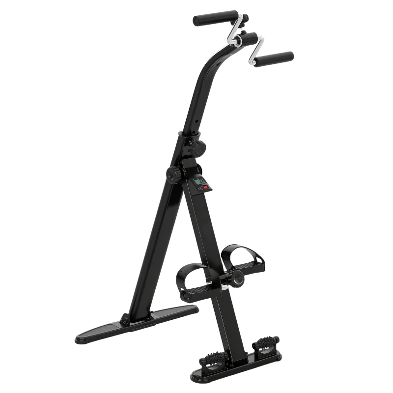 Soozier Seated Pedal Exerciser, Foldable Leg Exercise Bike with LCD Monitor for Seniors Elderly, Rehabilitation Recovery Therapy