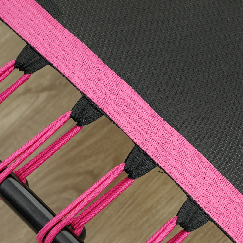 Soozier 45" Rebounder Trampoline for Adults, Quiet Bungee Rebounder with LED Lights and Adjustable Handle, Pink