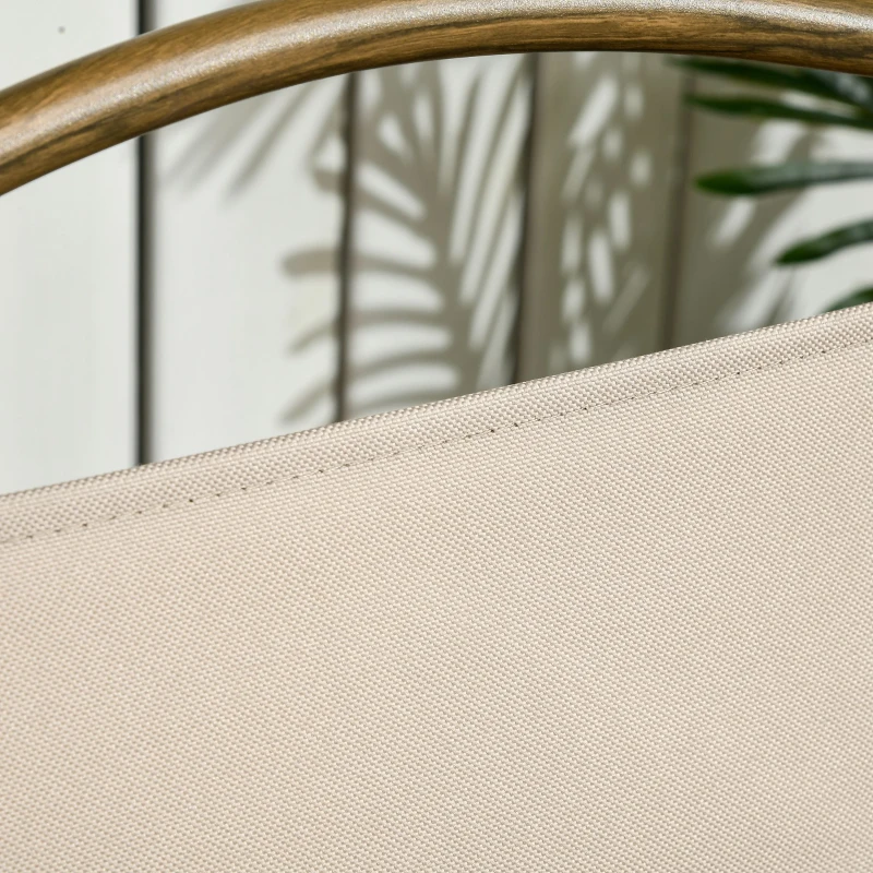 Outsunny Set of 2 Camping Chair, Lightweight Folding Chair, Portable Armchairs, Excellent for Festivals, Fishing, Khaki