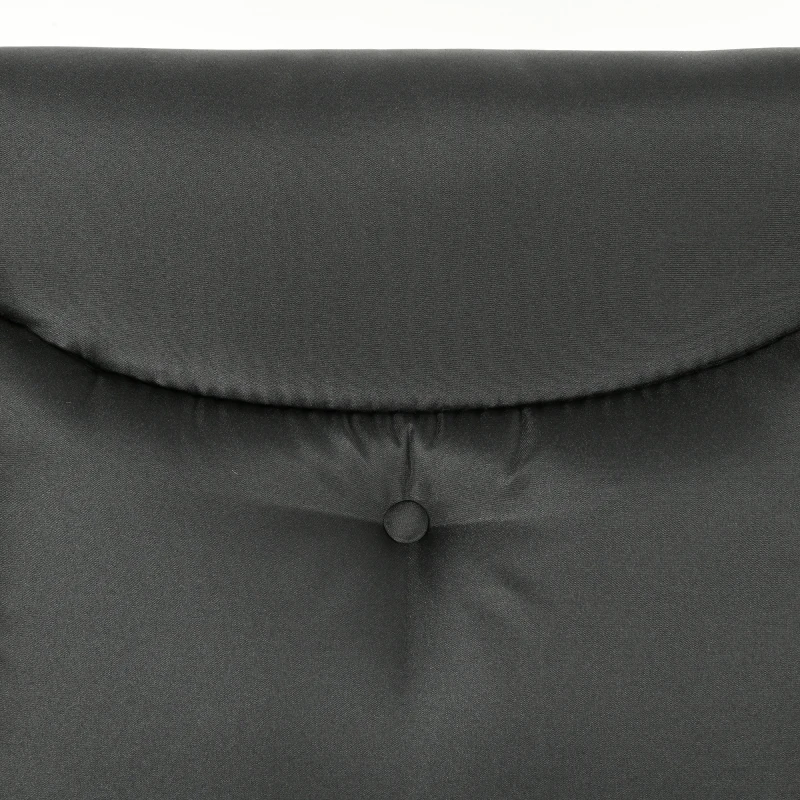 Outsunny 3 Seat Outdoor Swing Chair Steel Swing Bench Porch Swing With Adjustable Canopy & Coffee Tables & Cushion for Patio Garden, Black