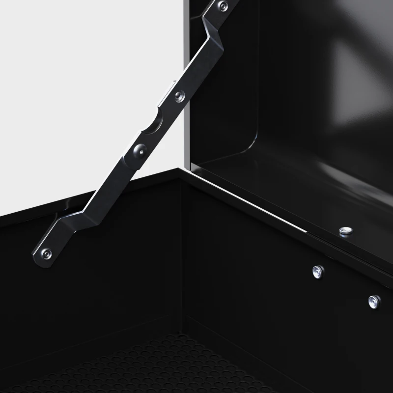 HOMCOM 6 Drawer 24" Portable Tool Box with Top Case, Ball Bearing Slides, Metal Tool Chest for Garage, Household and Warehouse