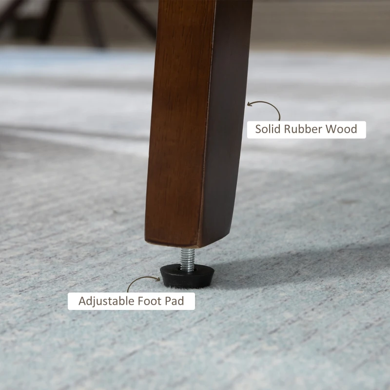 HOMCOM Modern Accent Chairs with Cushioned Seat, Upholstered Linen-Feel Armchair for Bedroom, Living Room, Multicolored