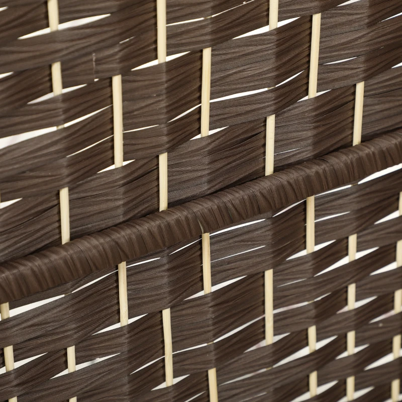 HOMCOM Folding Room Divider Screen 6 Panel 6' Tall Privacy Screen Freestanding Wood Partition for Home Office, Brown