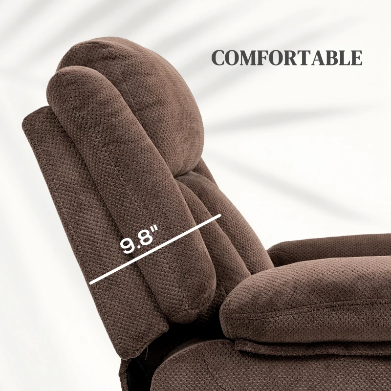 HOMCOM Power Lift Recliner Chair with Massage and Heat, Electric Lift Chair with Side Pockets for Elderly, Brown