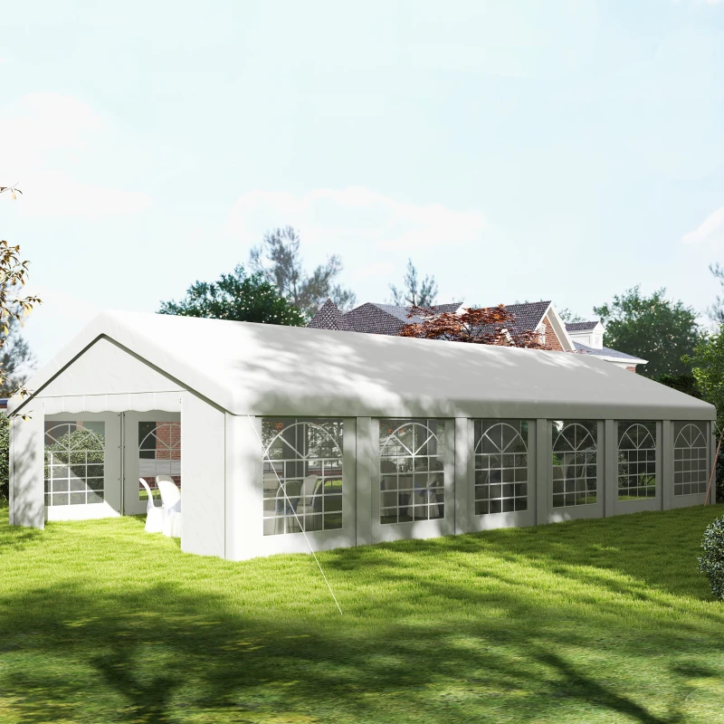 Outsunny 20' x 40' Party Tent, Outdoor Canopy Tent with 12 Removable Window Sidewalls for Parties, Wedding, Events, BBQ