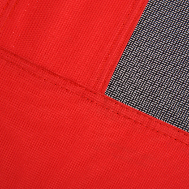 PawHut 31" x 27" Elevated Dog Cot Cooling Summer Pet Bed Frame With Mesh Ventilation - Red