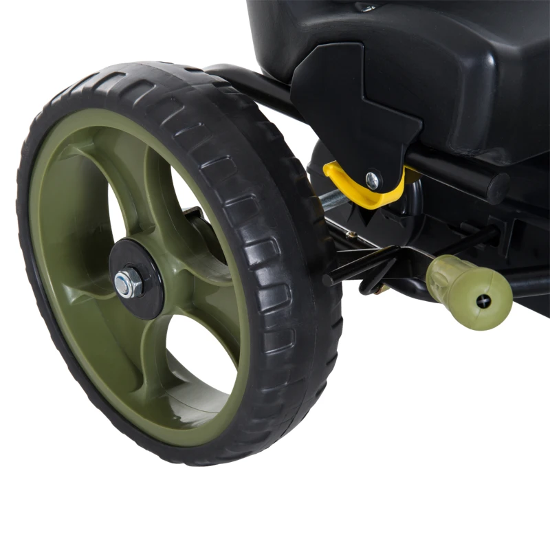 Aosom Pedal Go Kart with Adjustable Seat, EVA Tyres, Safety Handbrake, for Ages 3-6 Years Old, Green