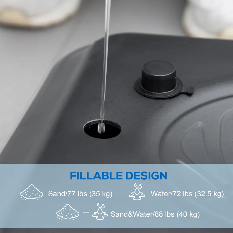 Soozier 6-7ft Basketball Hoop, Freestanding Basketball System with 18" Shatterproof Backboard and Weighted Base