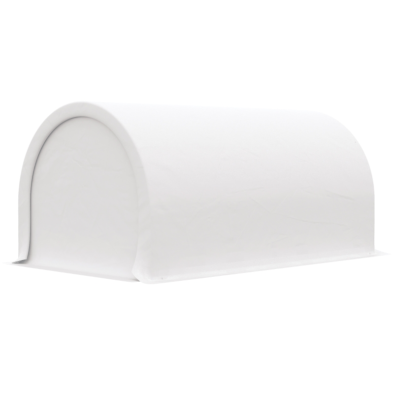 Outsunny 10' x 16' Heavy Duty Portable Carport Tent with Zippered Door, PE Cover for Car, Boat, Motorcycle, Bike, White