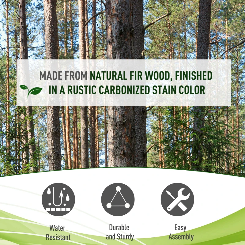 Outsunny 79in Wooden Garden Arbor Arch Trellis with Classic Countryside Style, Pergola Style Roof for Climbing Vines for Ceremony Party Weddings