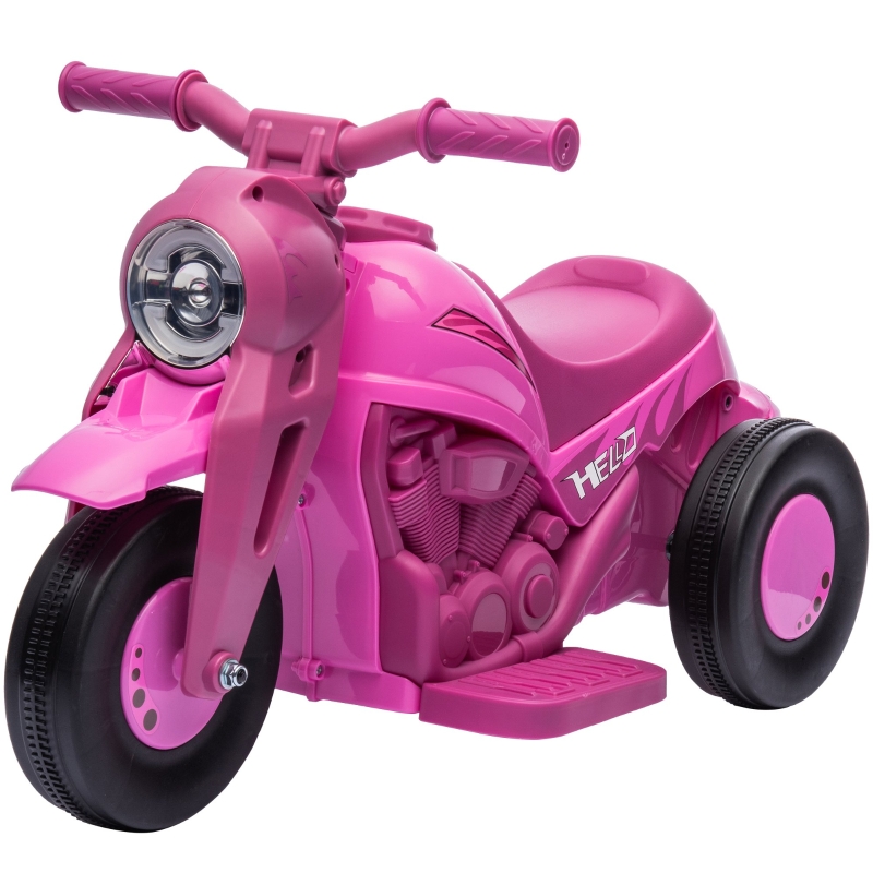 Q 　Pink Qaba Ride On Motorcycle, 6V Ride on Bubble Car, 3 Wheeled
