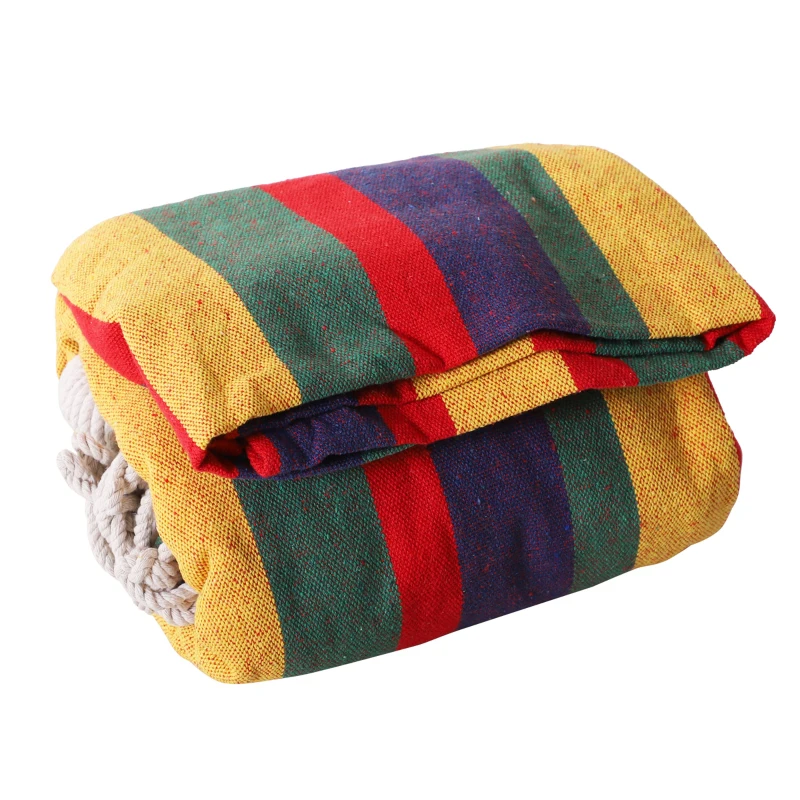 Outsunny 83"x59" Outdoor Hammock Bed Swing Chair, Patio Lounge Garden Camping Hiking Travel Hammock Only for Backyard, Garden, Mixed-red