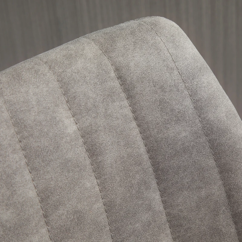 HOMCOM Adjustable Bar Stools Set of 2, Leathaire Swivel Barstools with Back and Footrest, Upholstered Bar Chairs for Kitchen, Dining Room, Home Pub, Grey