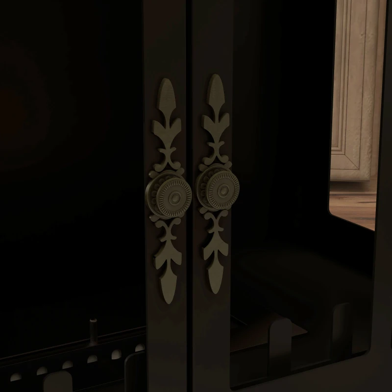 HOMCOM Freestanding Ethanol Fireplace Bioethanol Fireplace Stove, 0.25 Gal Max 269 Sq. Ft., Burns up to 3 Hours, Black