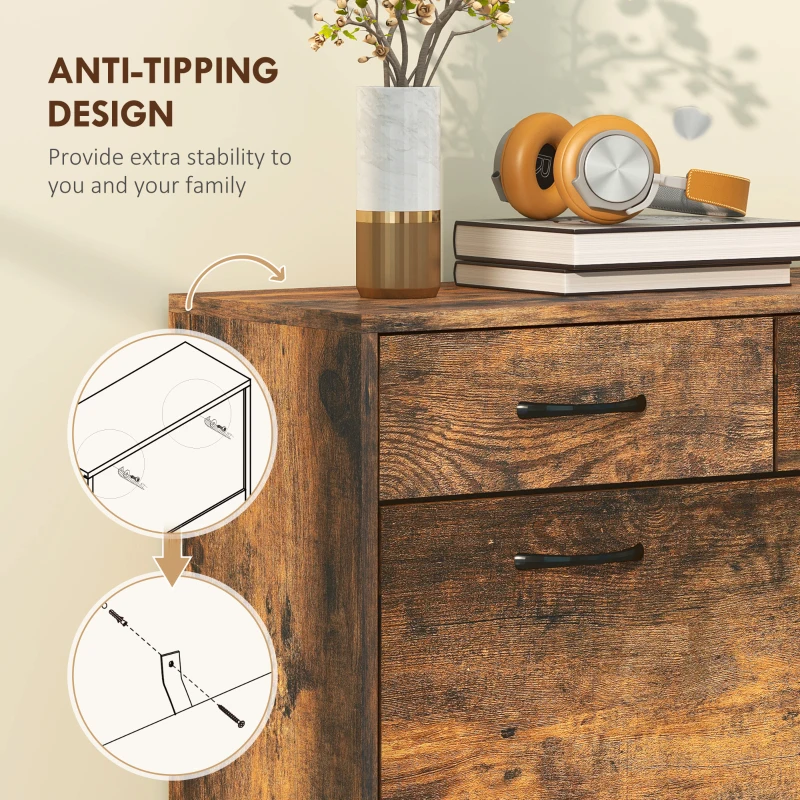 HOMCOM Narrow Shoe Storage with 2 Flip Drawers and Adjustable Shelves Shoe Organizer Cabinet for 12 Pairs of Shoes, Brown