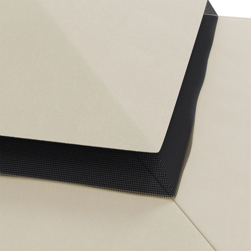 Outsunny 13' x 10' Gazebo Replacement Canopy, Gazebo Top Cover with Double Vented Roof for Garden Patio(TOP ONLY), Beige