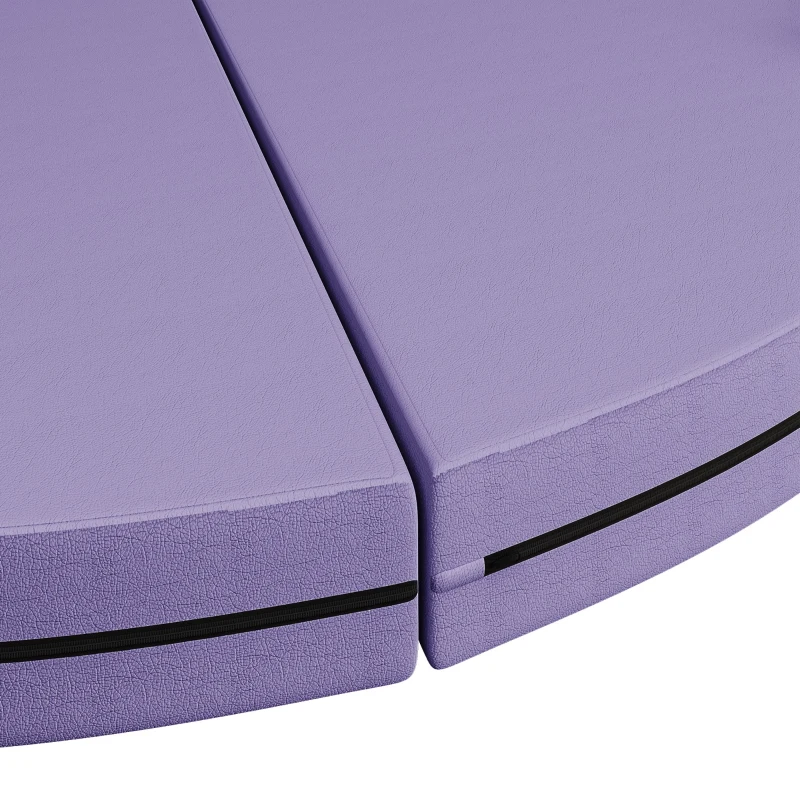 Soozier Foldable Crash Mat, Pole Padding with Carrying Handles and EPE Foam for Dance Training and Exercise, Purple