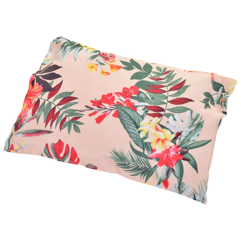 Outsunny Patio Hammock Chair, Portable Hanging Cotton Rope Hammock Swing Chair Sleeping Bed Seat with Armrest for Outdoor Garden Yard Camping Multicolor