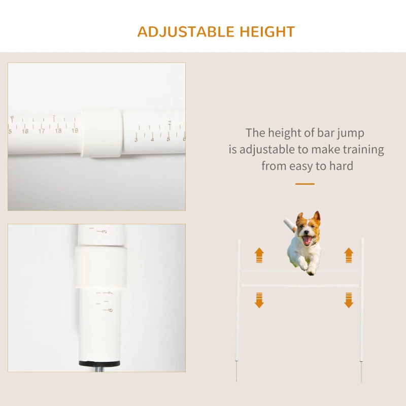 PawHut Dog Agility Training Equipment Set with Adjustable Hurdle, Tunnel, Chute, Weave Poles, Pause Box, Panels, Outdoor Obstacle Course Kit with Whistle