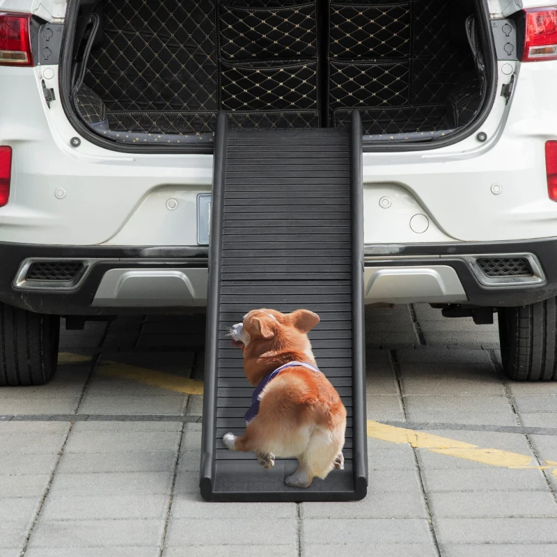 PawHut Pet Ramp for Dogs 61 Inch Long, Dog Ramps for Car, Truck, SUV, Foldable Portable