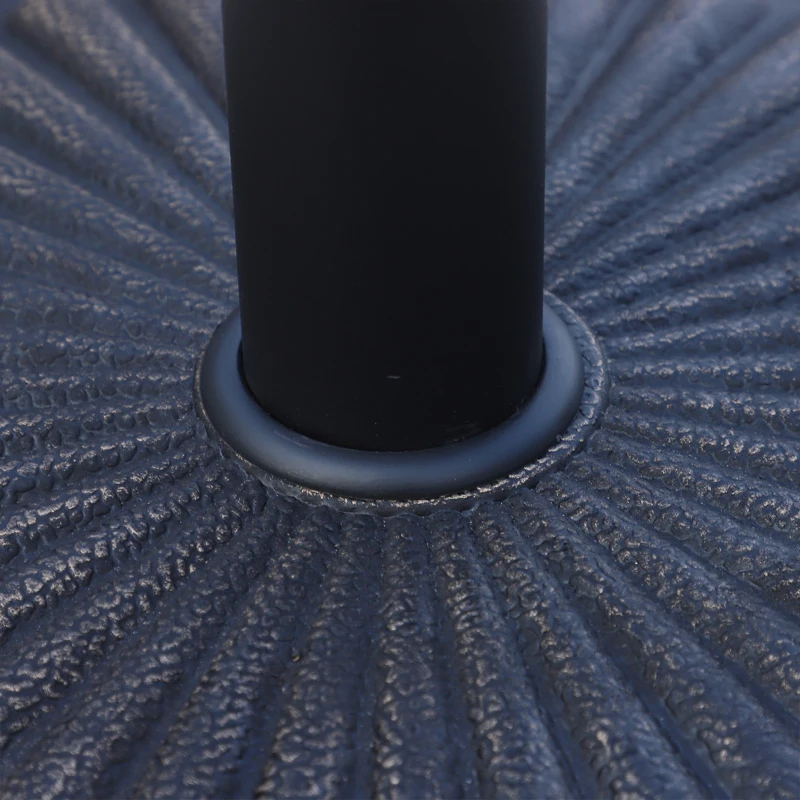 Outsunny 31 lbs Resin Round Market Umbrella Base Holder 19" Decorative Parasol Stand for Patio, Outdoor, Backyard, Bronze