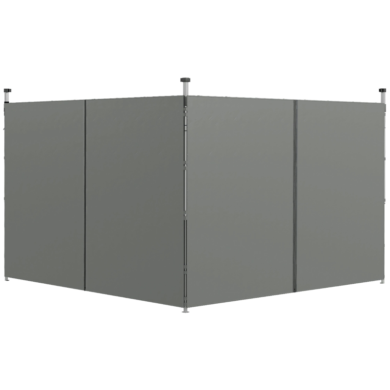 Outsunny 10' x 20' or 10' x 10' Pop Up Canopy Sidewalls, 2 Pack Gazebo Side Panels, Sides Replacement, with Zipped Doors