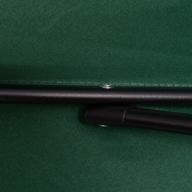 Outsunny 6.6FT Patio Umbrella, Outdoor Parasol with 6 Solid Ribs, Green