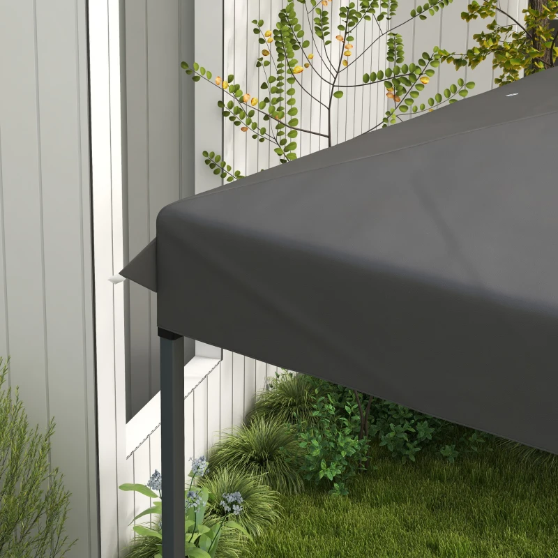 Outsunny 10x10FT Pop Up Canopy with 1-Button Push, Carry Bag, Stakes, Ropes, Sandbags, Height Adjustable Instant Sun Shelter