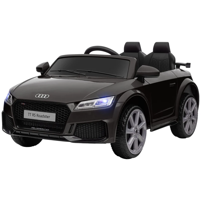 Aosom 6V Kids Electric Ride On Car, Licensed Audi TT RS with Suspension System and Remote Control, Horn, 5 Songs, Lights, MP3 Player - Black